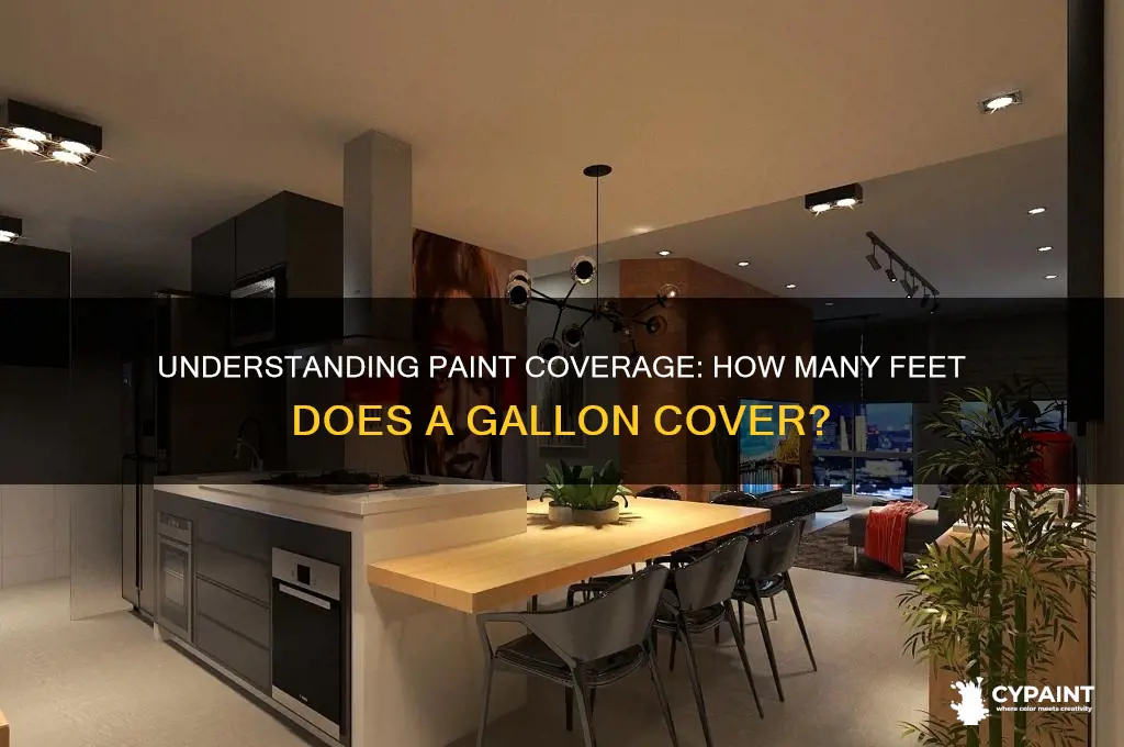 how many feet in a gallon of paint