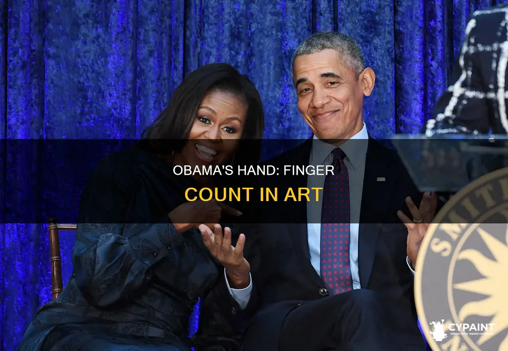 how many fingers does obama have in his painting