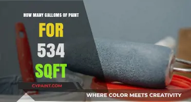 Calculating Paint Needs: Gallons Required for 534 Sqft Walls