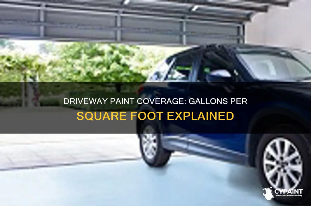 how many gallons driveway paint per square foot