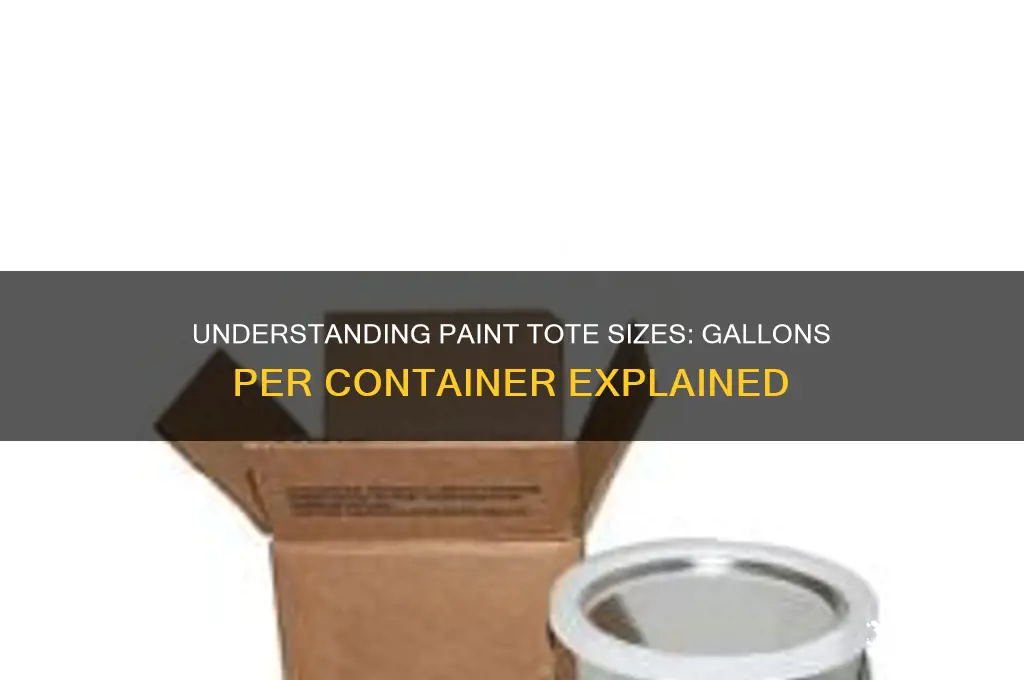 how many gallons in a paint tote