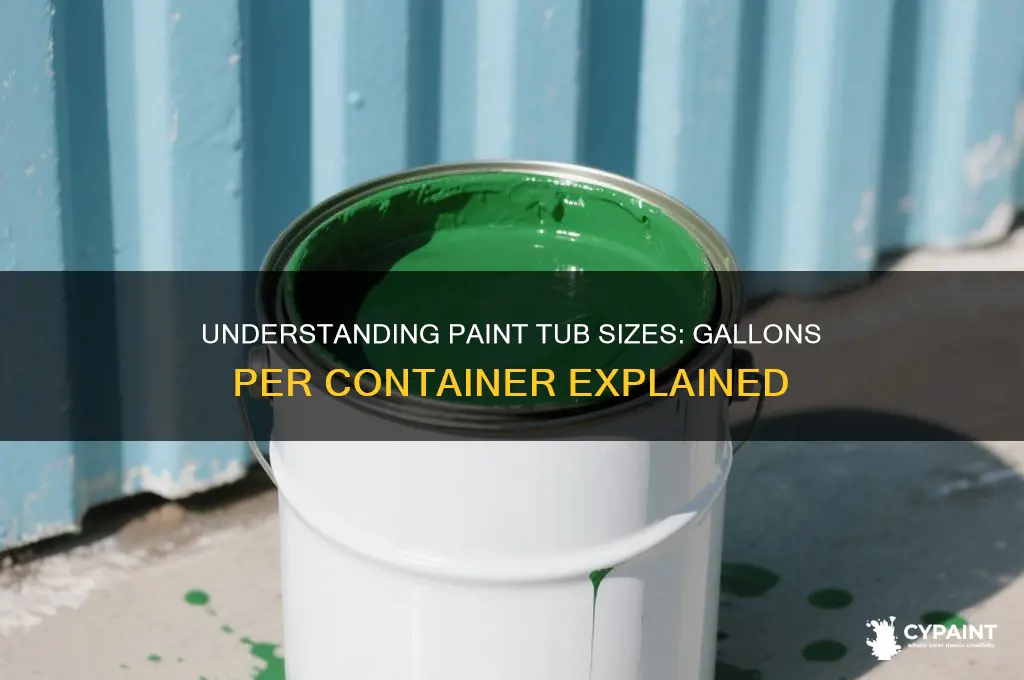 how many gallons in a tub of paint