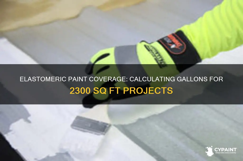 how many gallons of elastomeric to paint 2300 sq feet