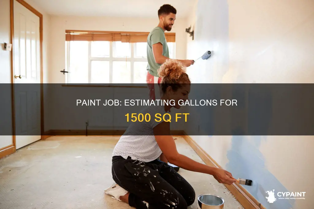 how many gallons of paint for 1500 sq ft