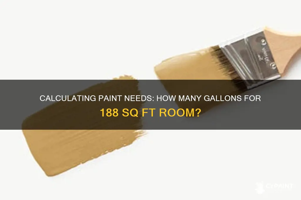 how many gallons of paint for 188 sq ft room
