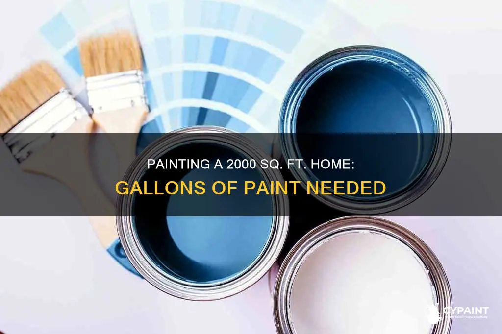 how many gallons of paint for 2000 sf home