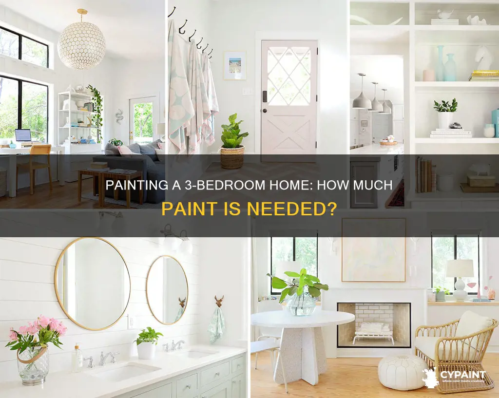 how many gallons of paint for 3 bedroom home