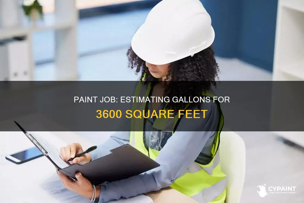 how many gallons of paint for 3600 square feet