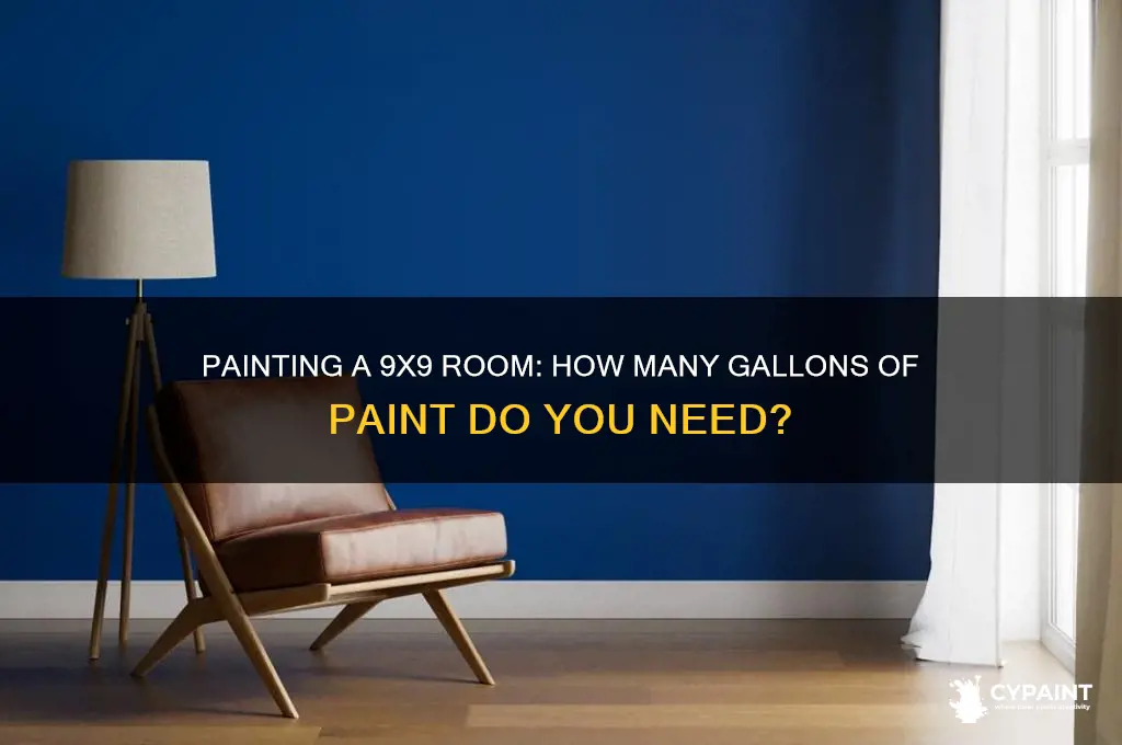 how many gallons of paint for 9 x 9 room