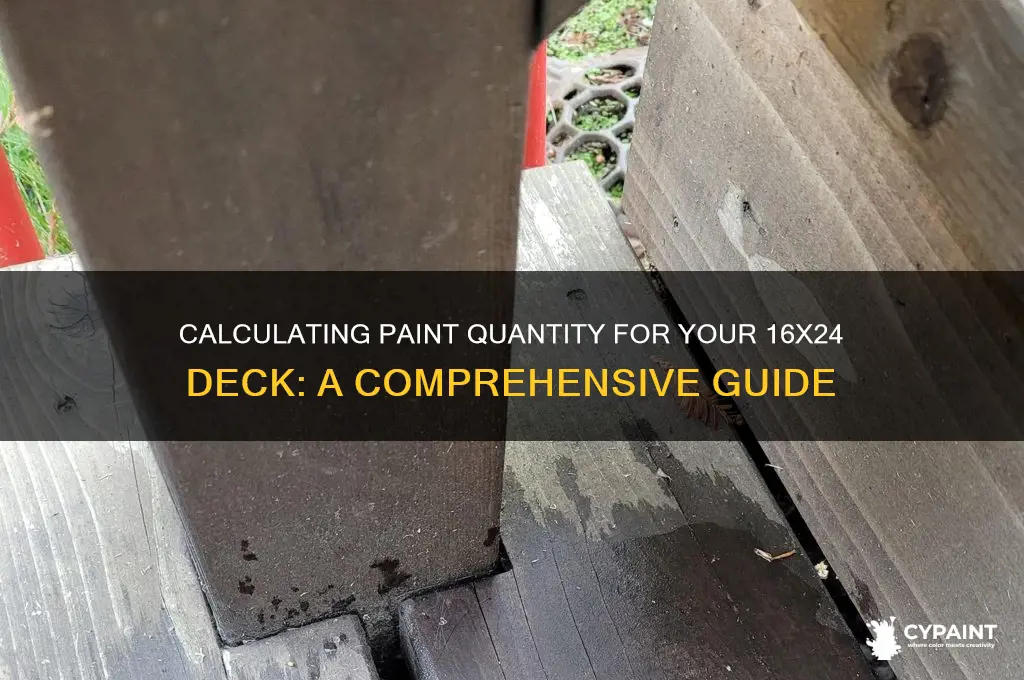 how many gallons of paint for a 16 x24 deck