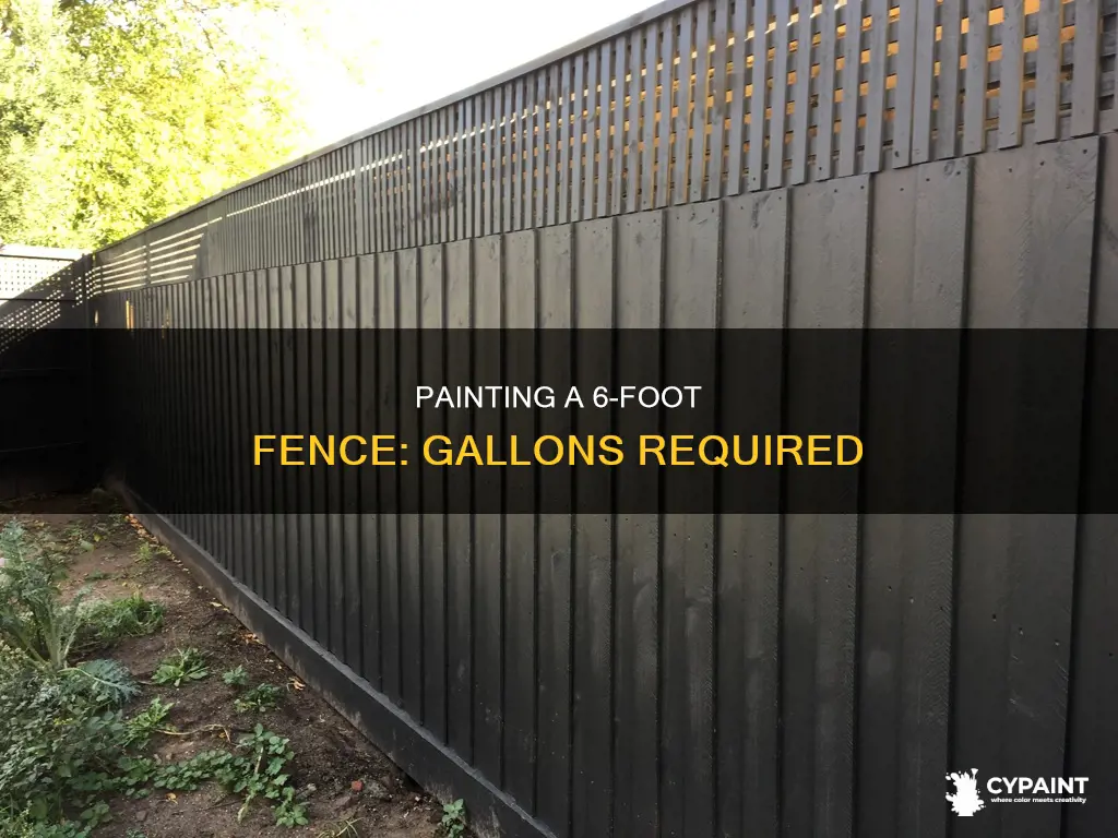 how many gallons of paint for a 6 fence