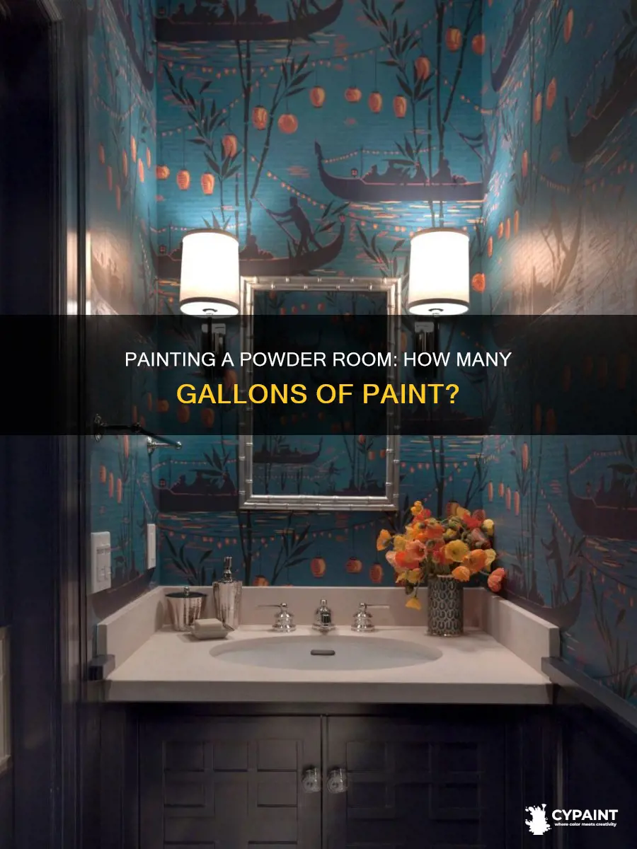 how many gallons of paint for a powder room
