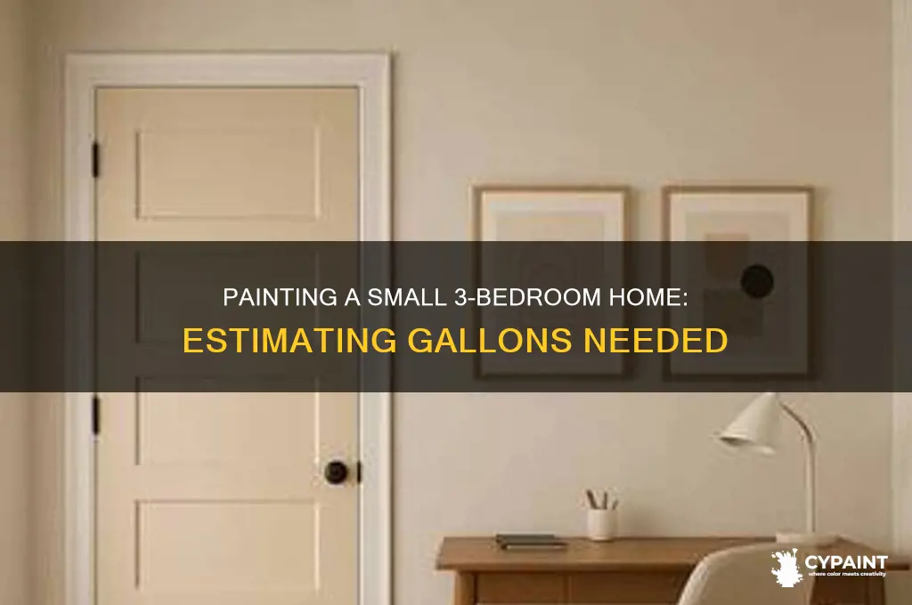 how many gallons of paint for a small 3 bedroom