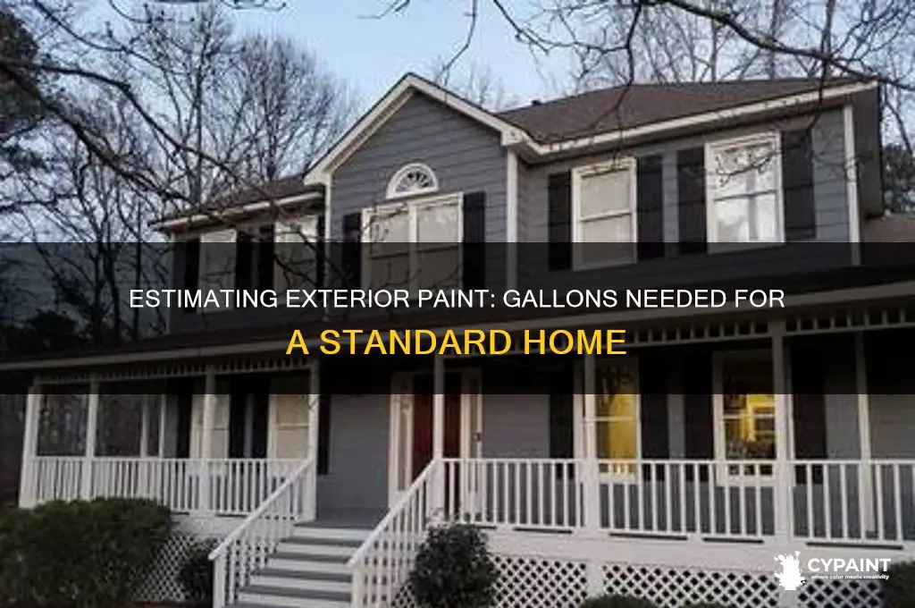 how many gallons of paint for a standard home exterior