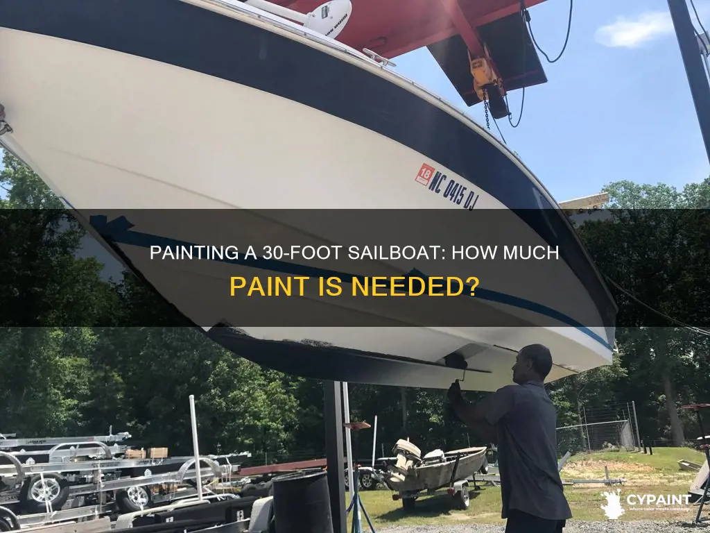 how many gallons of paint for bottom 30 sailboat