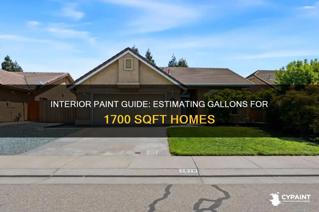 how many gallons of paint for interior of 1700 sqft