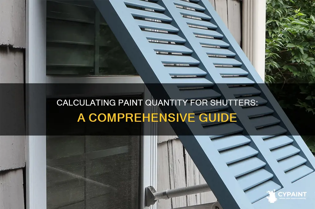 how many gallons of paint for shutter