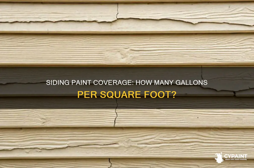 how many gallons of paint per square foot for siding