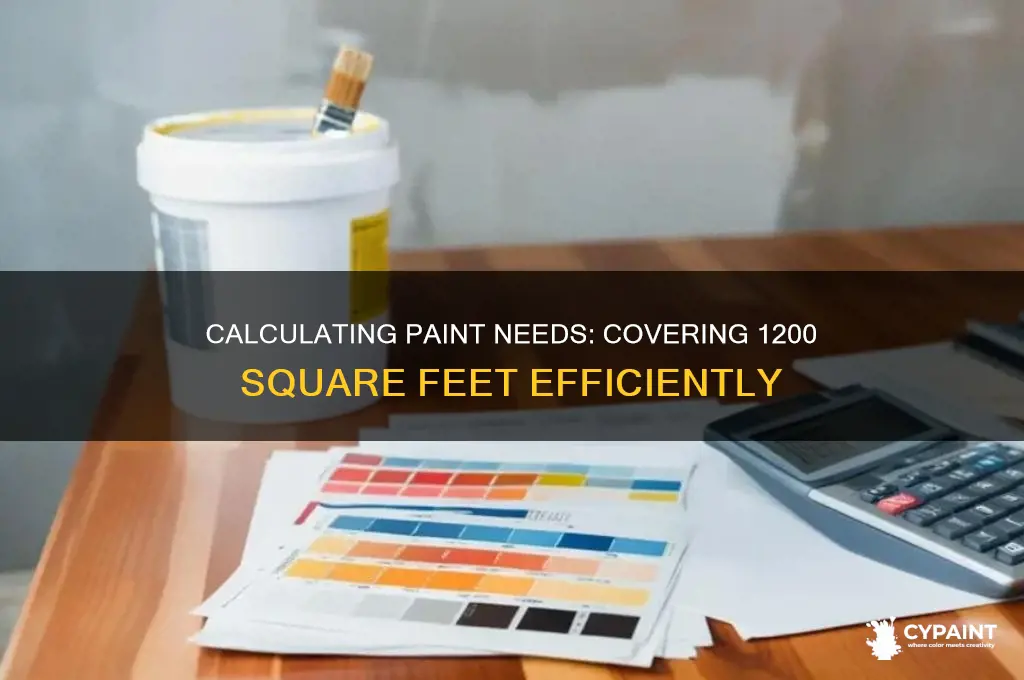 how many gallons of paint to cover 1200 square feet