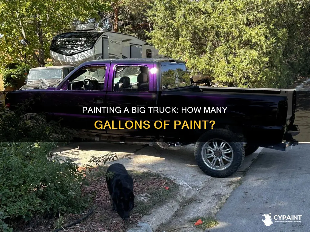 how many gallons of paint to paint big truck