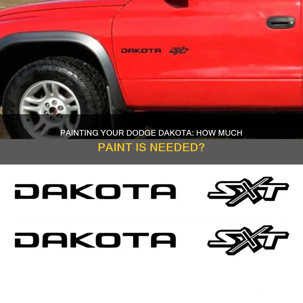 how many gallons of paint to paint dodge dakota