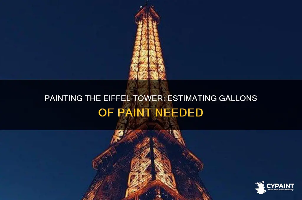 how many gallons of paint to paint the eiffel tower