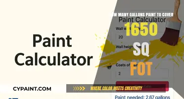 Paint Job: Gallons Required for 1650 Sq Ft Coverage