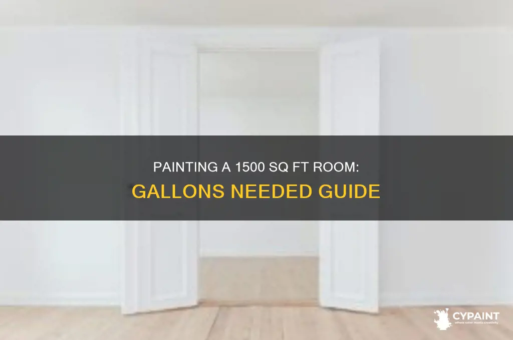 how many gallons to paint a room 1500 sq ft