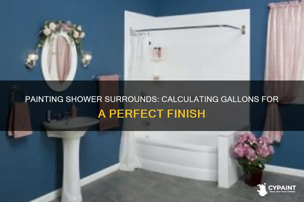 how many gallons to paint shower surrounds