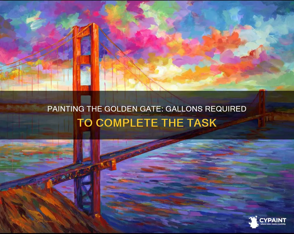 how many gallons to paint the golden gate bridge