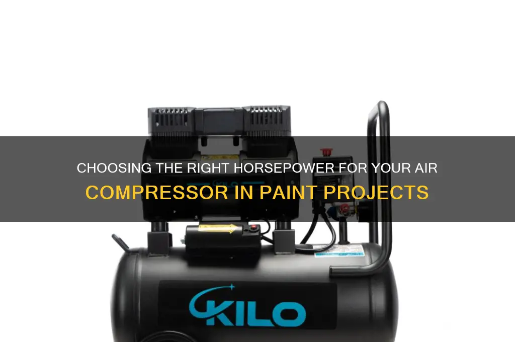 how many horse power for air compressor paint