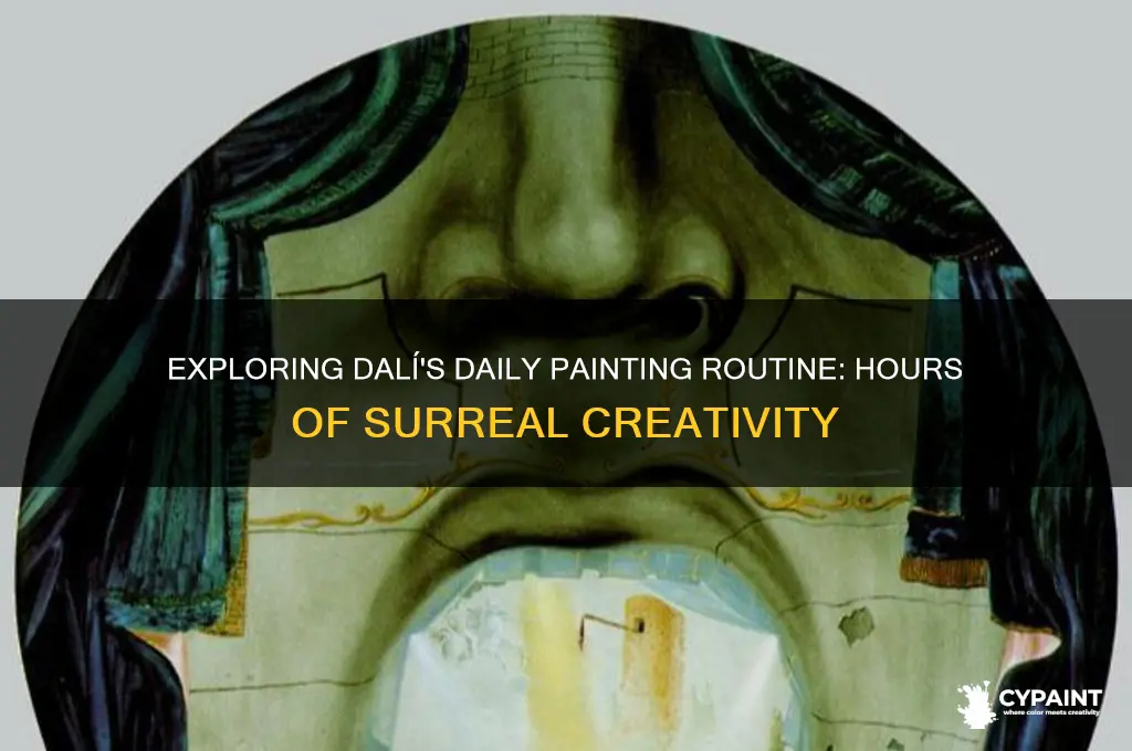 how many hours a day did dalí paint