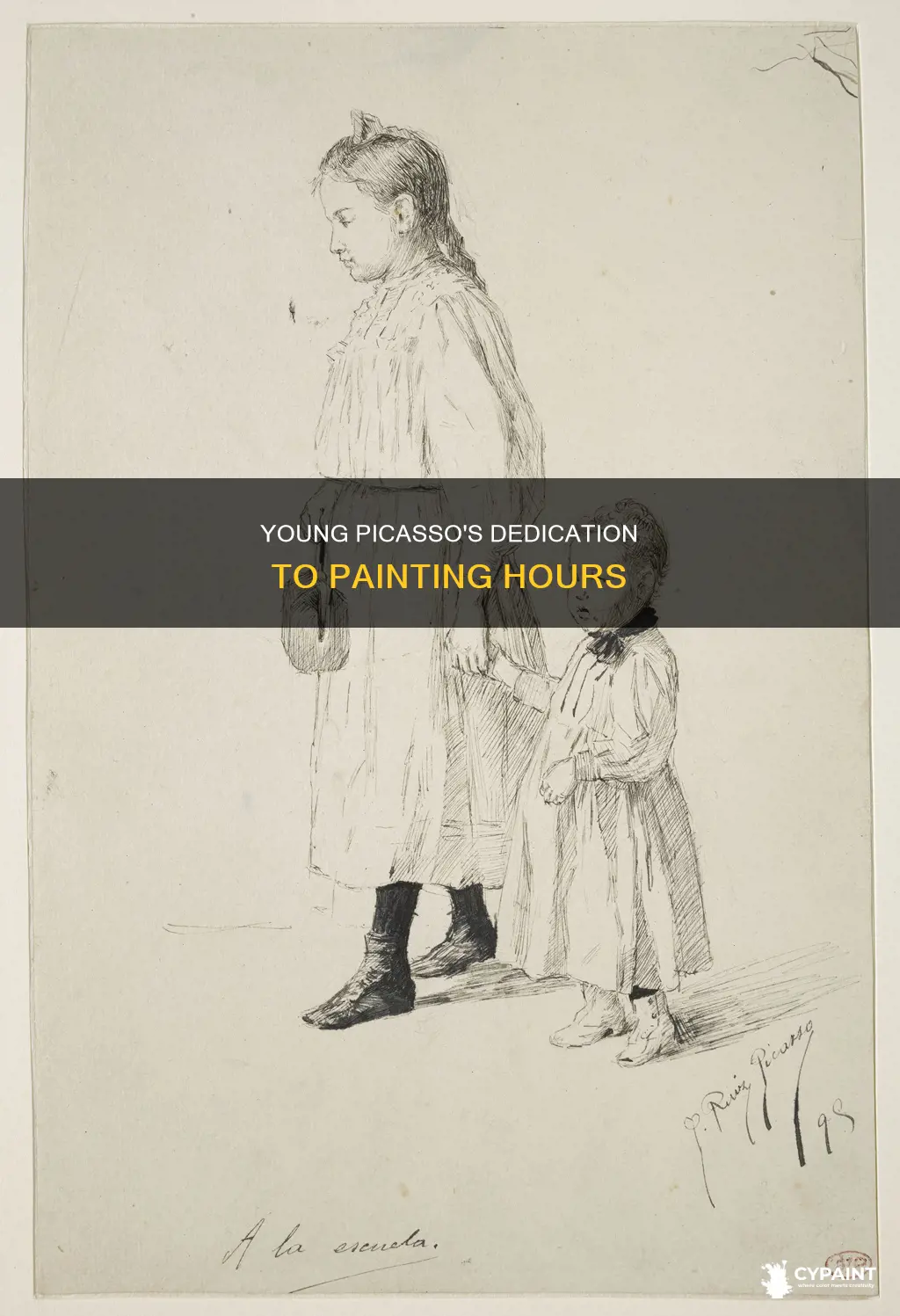 how many hours did picasso paint as a child