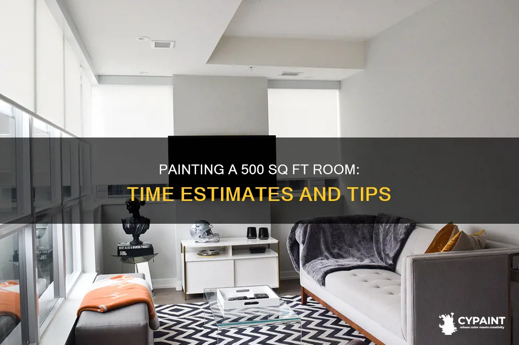 how many hours paint 500 sq feet room