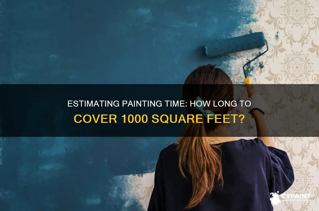 how many hours to paint 1000 square feet