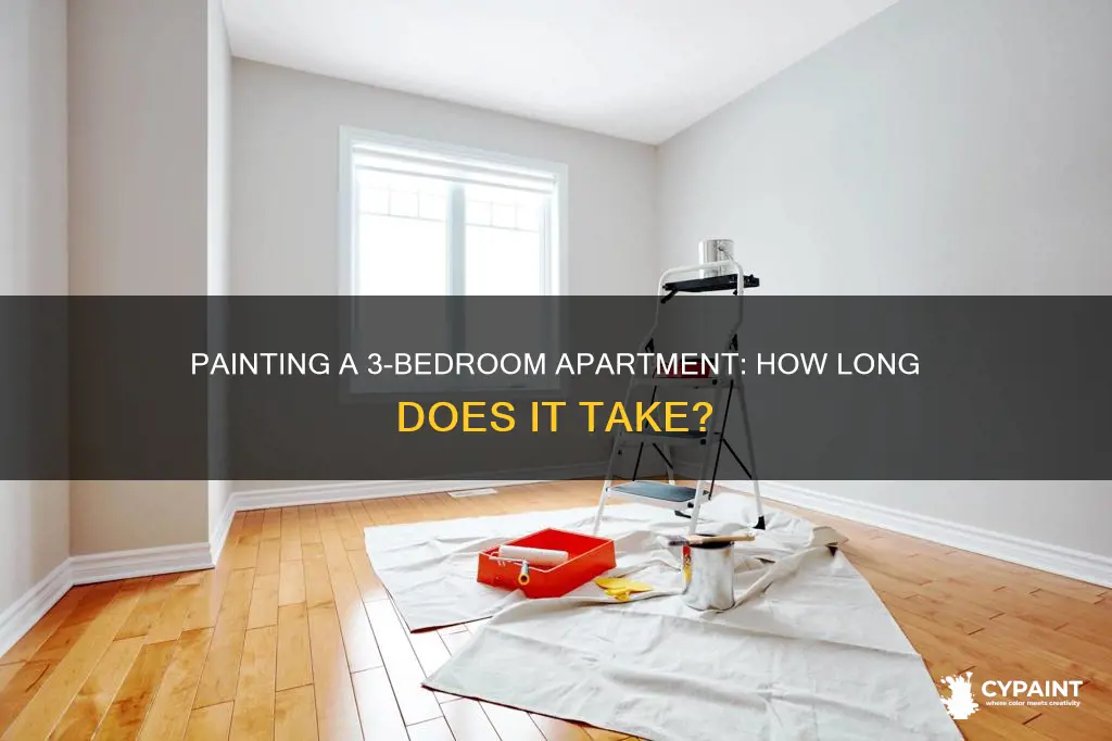 how many hours to paint a 3 bedroom apartment