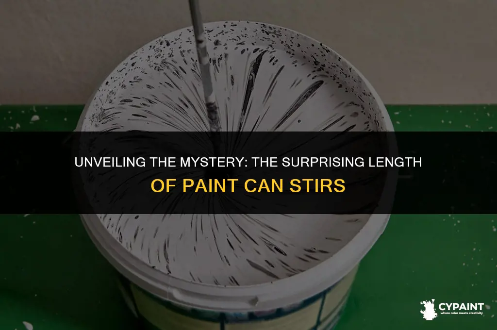 how many inches are paint can stir