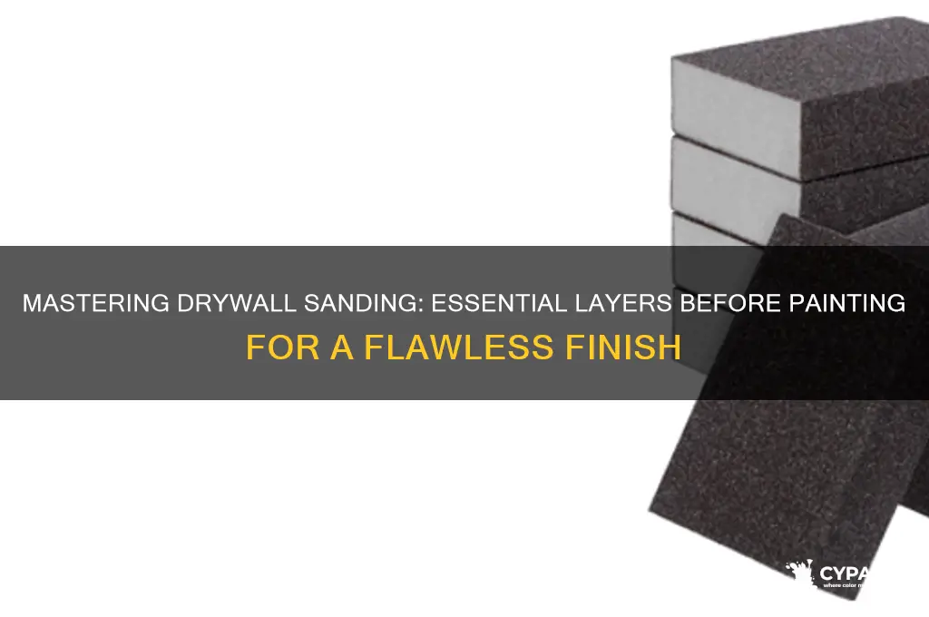 how many layers to sand drywall before painting