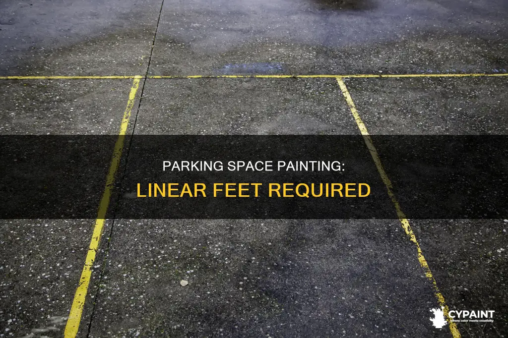 how many linear feet of paint in parking space