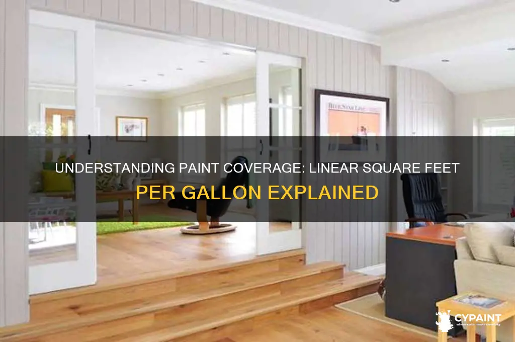 how many linear sq ft in 1 gallon of paint