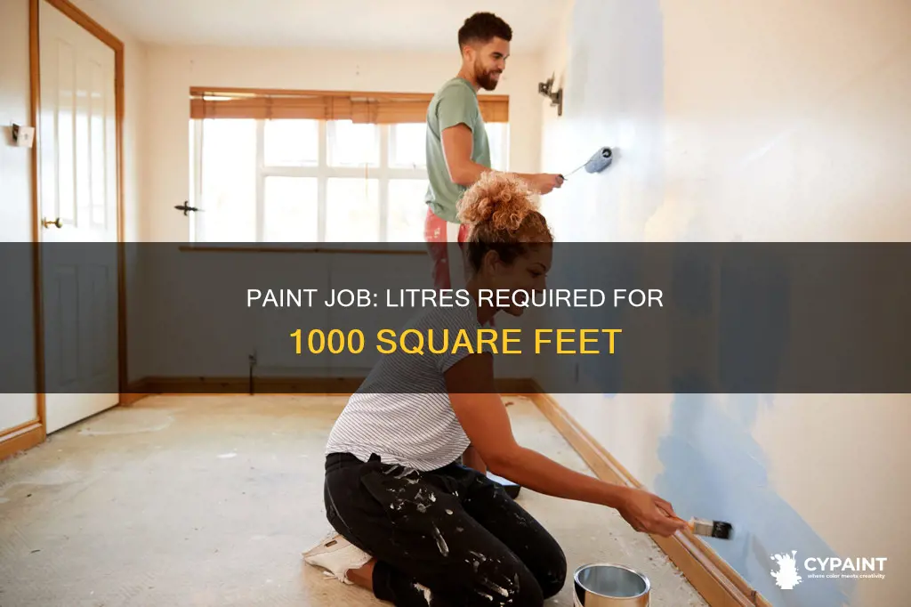 how many litres of paint for 1000 sq ft