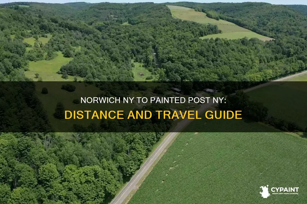 how many miles from norwich ny to painted post ny
