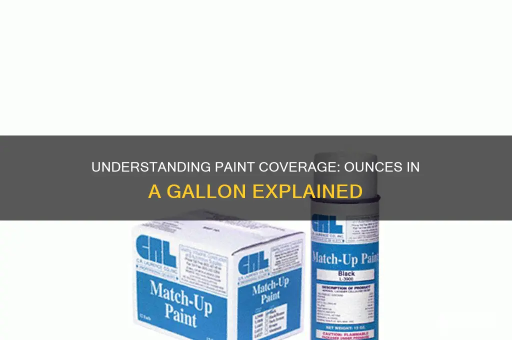 how many ounces are in a gallon of paint cover