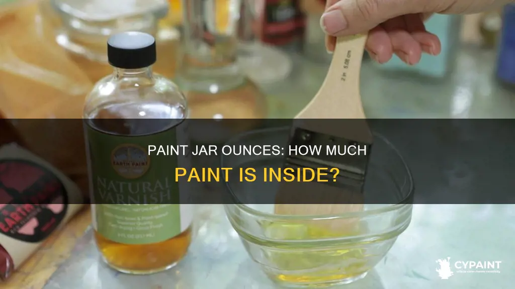 how many ounces is in a jar of paint