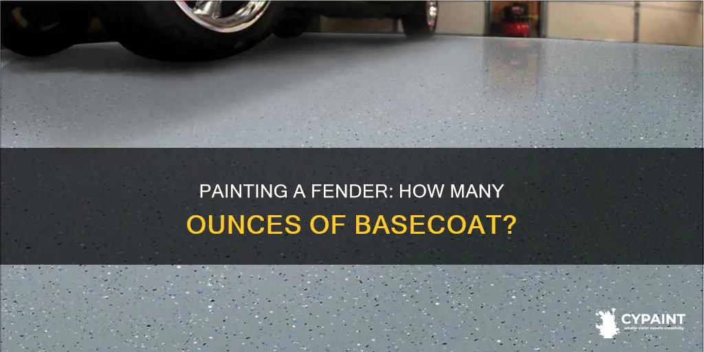 how many ounces of basecoat to paint a fender