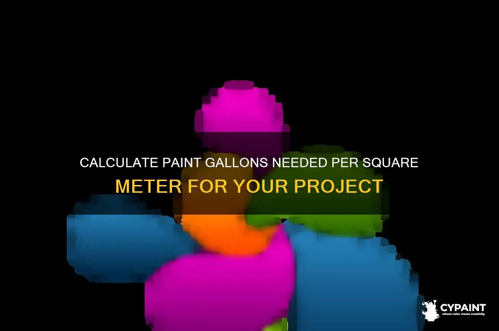 how many paint gallons per square meter