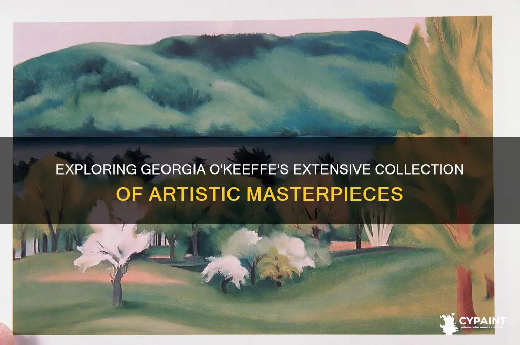 how many painting did georgia okeefe have