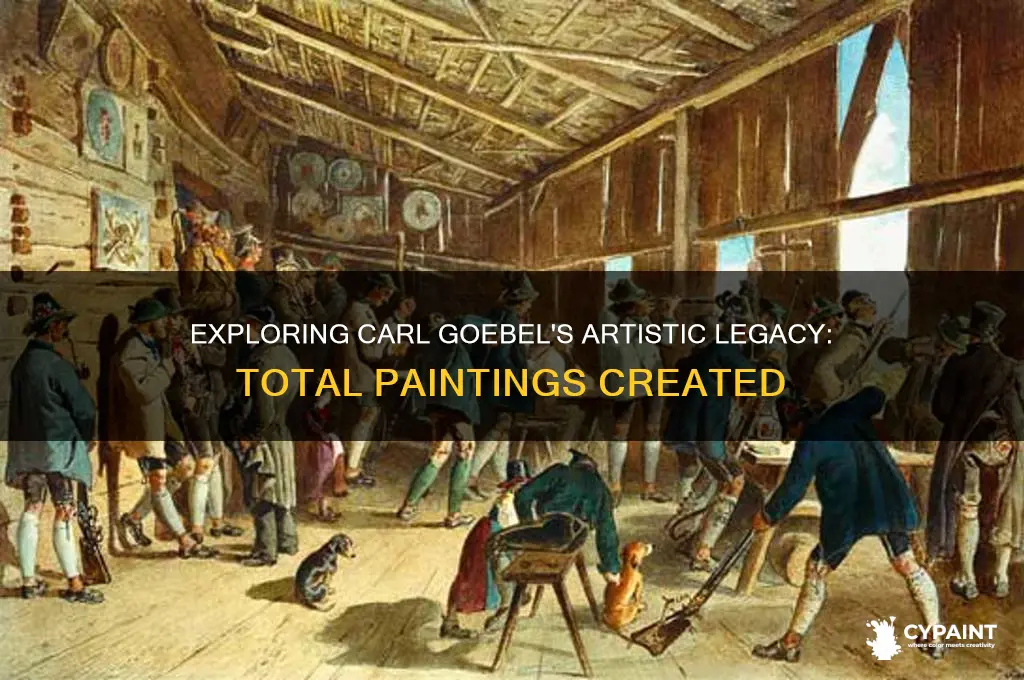 how many paintings did carl goebel create