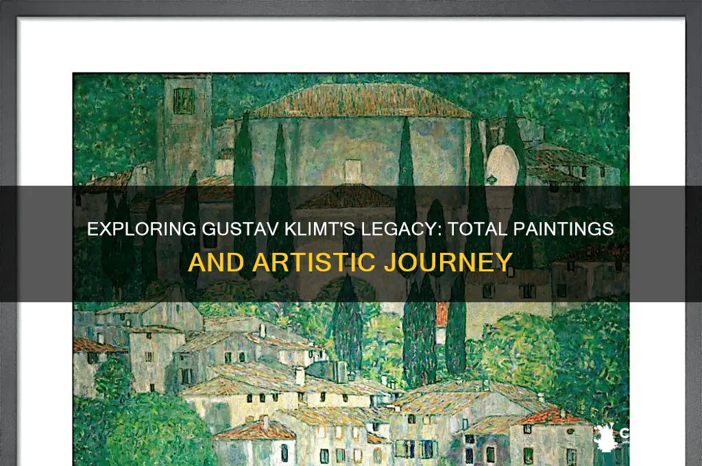 how many paintings did gustav klimt do