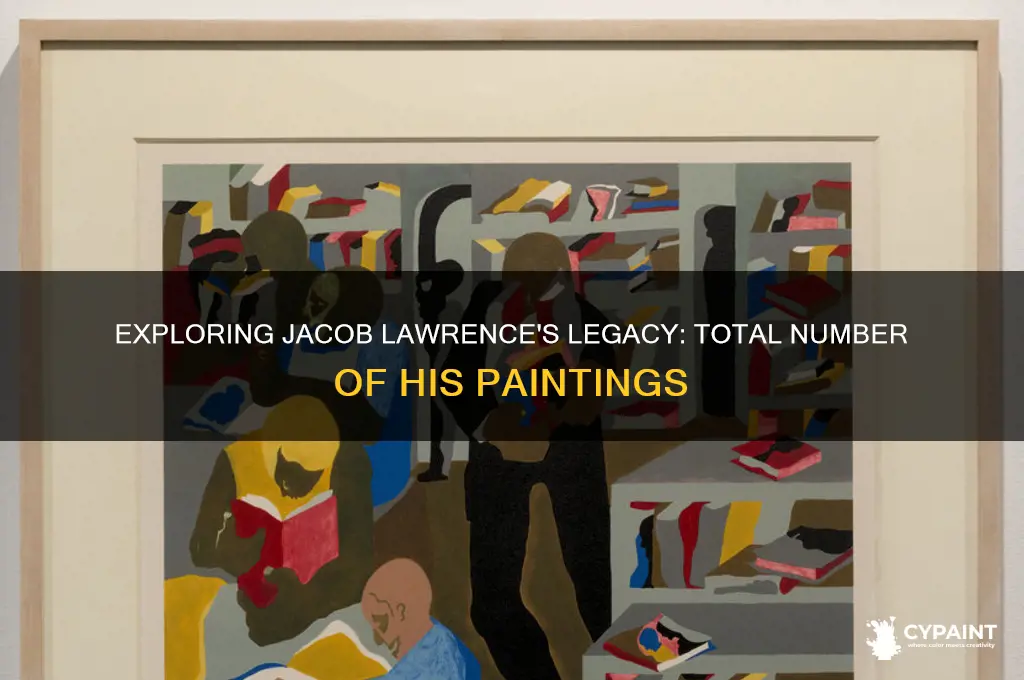 how many paintings did jacob lawrence have
